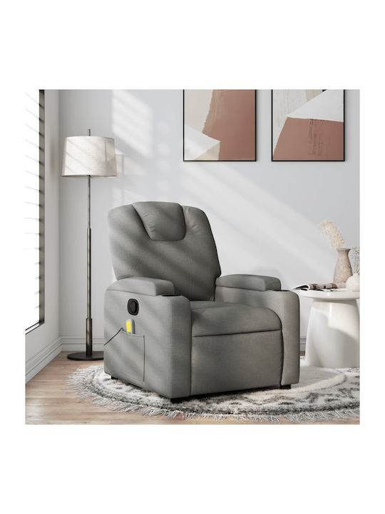 Relax Armchair Massage with Footstool Dark Grey