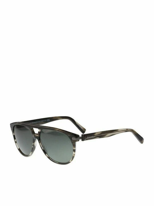 Zegna Γυαλιά Ηλίου Καφέ με Mixed Σκελετό Zegna Γυαλιά Ηλίου Καφέ με Mixed Σκελετό