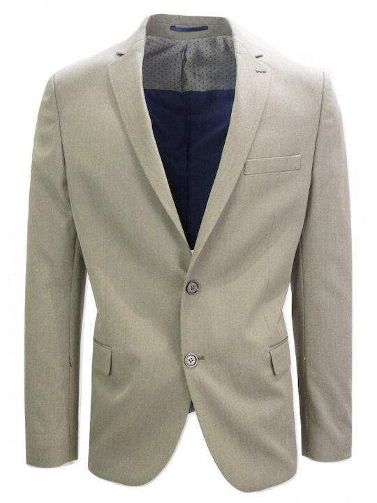 Italian Job Men's Suit Jacket Beige