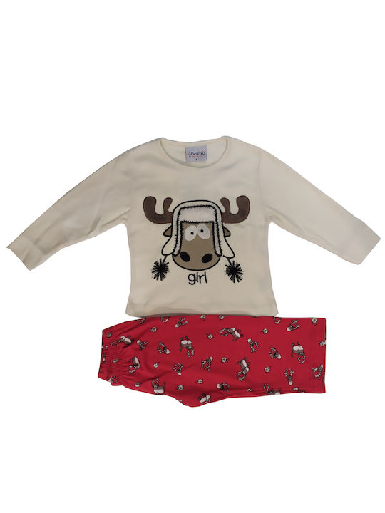 Galaxy Kids' Pajamas Winter Ecru