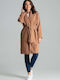 Lenitif Women's Midi Coat Beige