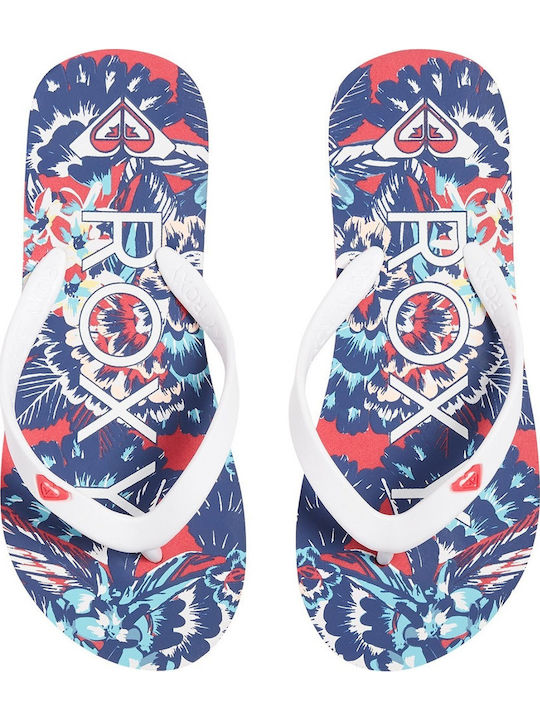 Roxy Παιδικές Σαγιονάρες Flip Flops Λευκές Tahiti