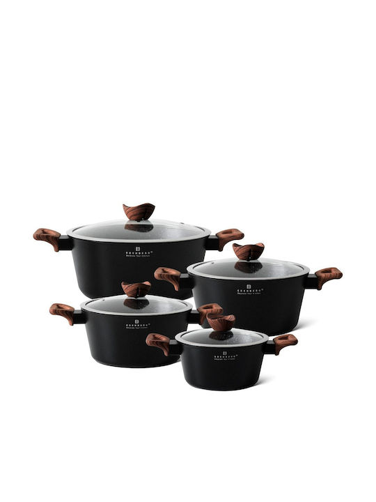 Edenberg Kochgeschirr Töpfe Set Black 8Stück