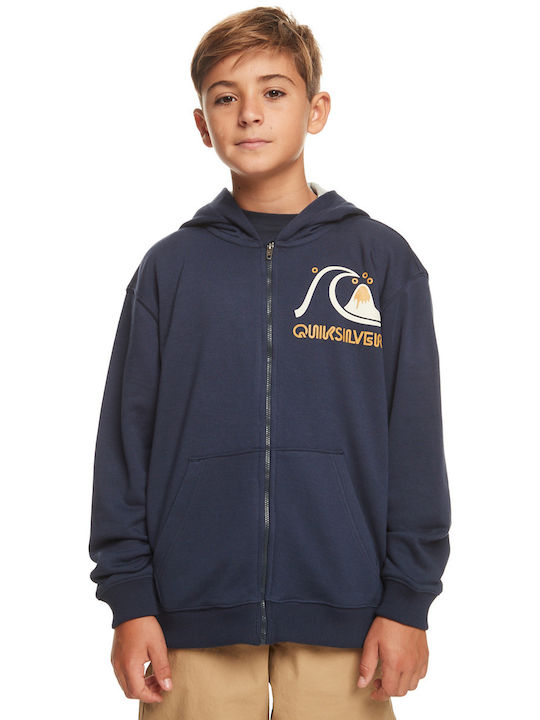 Quiksilver Kids Sweatshirt Cardigan with Hood Navy Blue