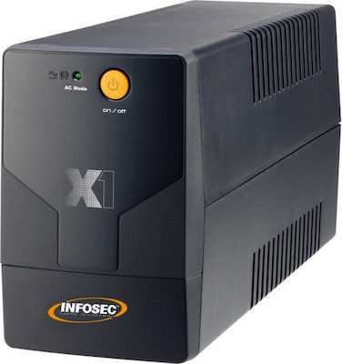 Infosec X1 Ex-700 UPS 700VA 350W Power Plug Schuko