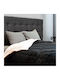 BS Collection Duvet Cover Queen 220x240cm Black Velvet-Black Metal 350 GSMGsm