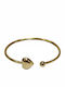 Tatu Moyo Women's Bracelet Handcuffs with design Heart made of Steel Gold Plated