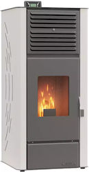 Thermogatz Σόμπα Pellet Αερόθερμη 14kW Γκρι