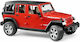 Bruder Jeep Wrangler Unlimited Rubicon Car Red 1:24 for Ages 3+