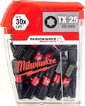 Milwaukee Set 25 Screwdriver Bits Torx