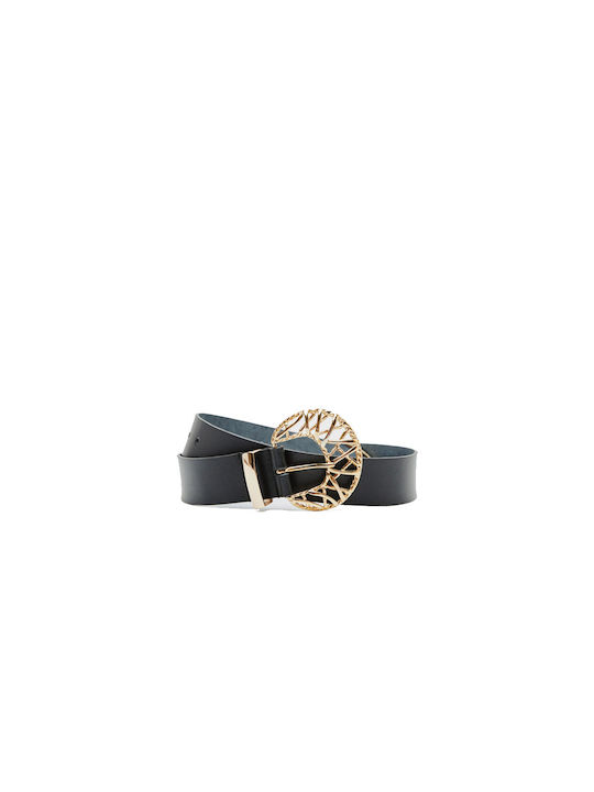 Leather Twist Women's Belt Black