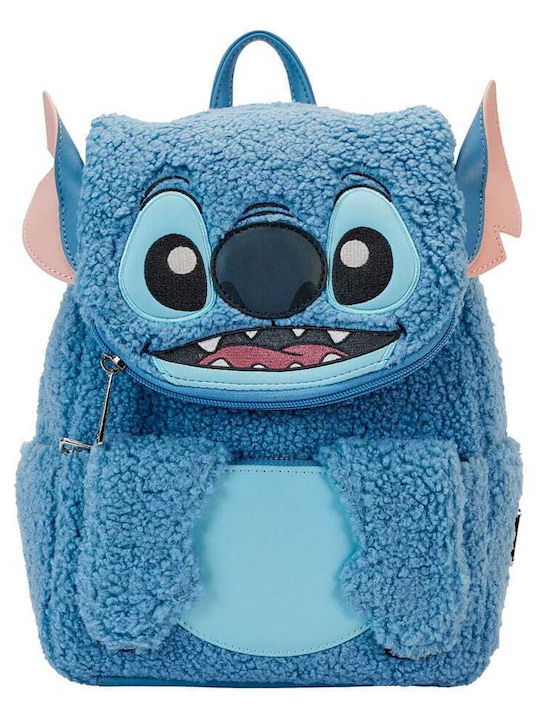 Loungefly Stitch Παιδική Τσάντα Πλάτης Μπλε 23x12x25εκ. Disney Lilo & Stitch Stitch Plush Pocket Mini