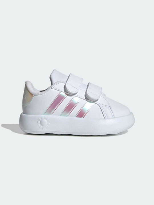 Adidas Kinder-Sneaker Grand Court 2.0 mit Klettverschluss Weiß