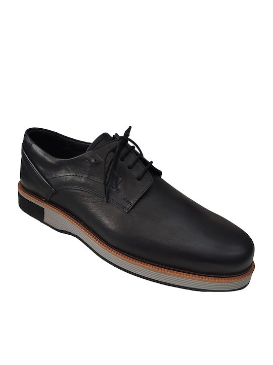 Northway Δερμάτινα Ανδρικά Casual Παπούτσια Μαύρα