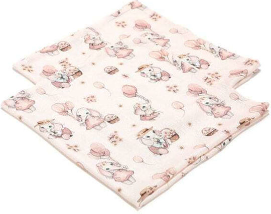 La Millou Bamboo Rossie Musselin-Wickeltücher 70x70cm. 2Stück