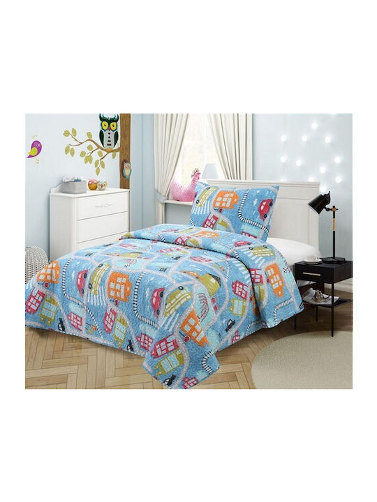 Dimcol Set Coverlet Single Microfiber Fig.415 160x220cm 2pcs