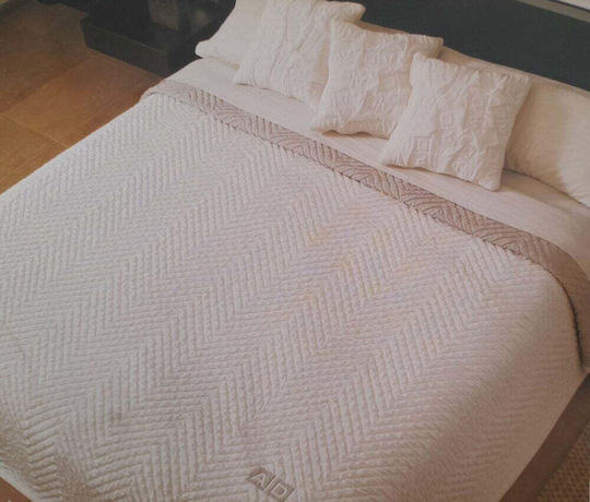 Manterol Casa Κουβερλί King Size από Βαμβάκι & Πολυεστέρα Εκρού 250x270cm