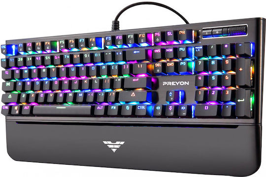 Preyon Long Claw Gaming Μηχανικό Πληκτρολόγιο με Gateron Brown διακόπτες και RGB φωτισμό (Αγγλικό US)