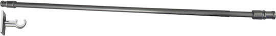 Central Home Extendable Metallic Curtain Pole Florida Single Diameter 12mm Length 135-225cm Silver Matte 5131