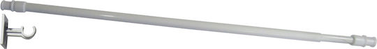 Central Home Ausziehbar Metallisch Vorhangstange Einfach Φ12mm 135-225cm White