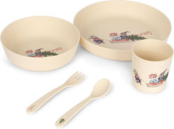 Konges Slojd Baby & Kids Feeding Set Made of Plastic 5 Pieces
