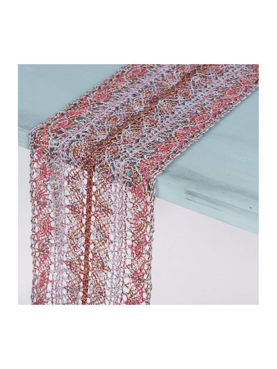 Ntampoudis Runner with Lace Gray 23x250cm