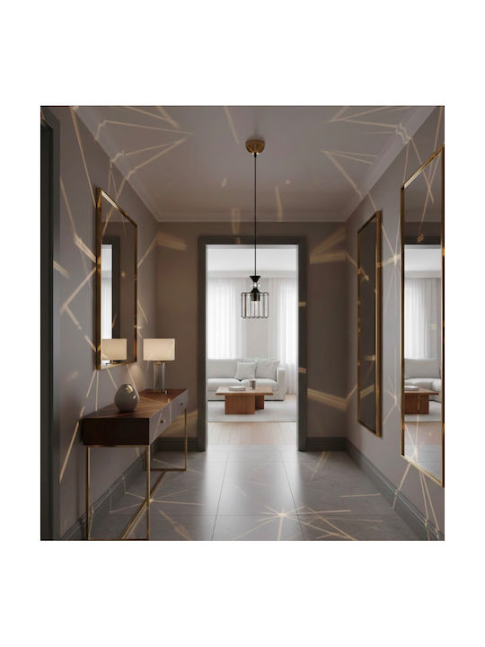 Keskor Pendant Light Black with Socket E27 13x13x20cm