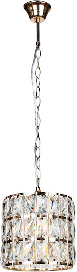 Keskor Pendant Light Gold with Crystals for Socket E27 20x20cm