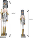 ForAll Wooden Christmas Nutcracker Silver 2pcs