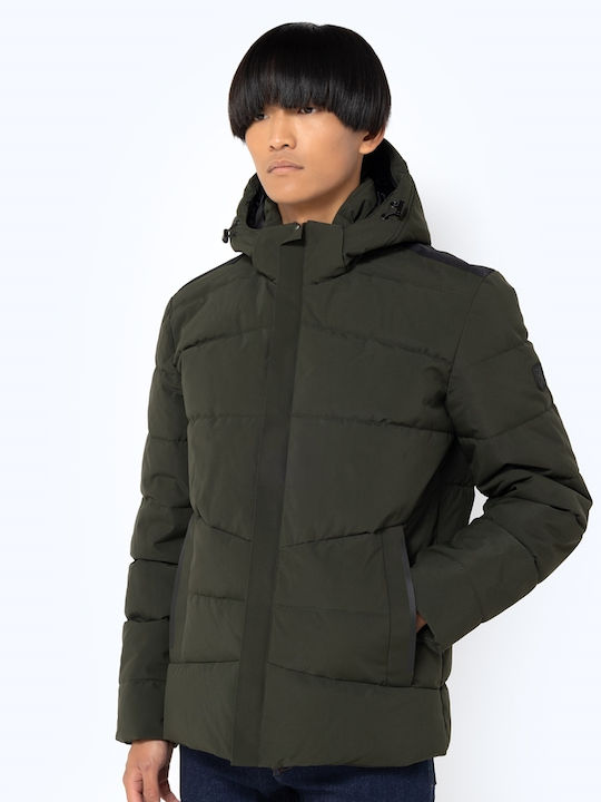 The Bostonians Men's Winter Puffer Jacket OliveGreen.