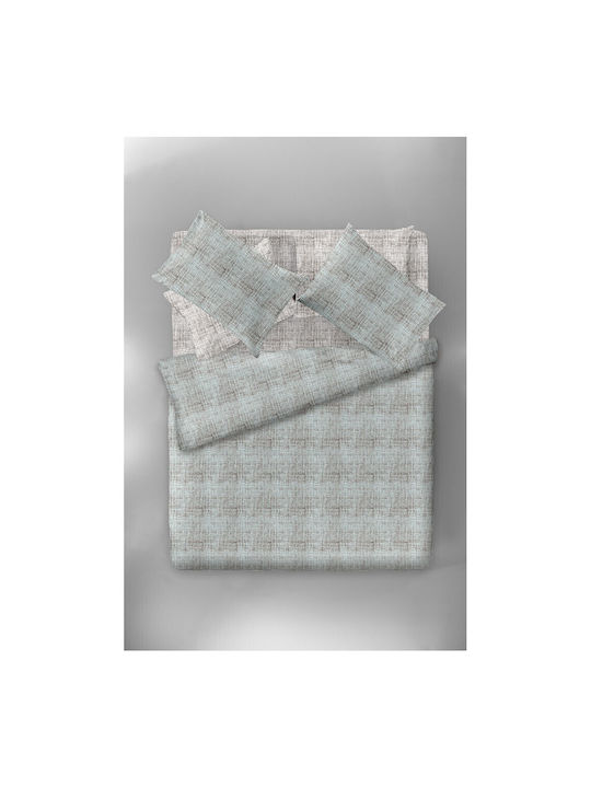 Saint Clair Set Husă de Pilotă Bumbac Super Dublă cu 2 Fețe de Pernă 225x253 Volcano Cerul