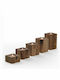 Garkost Creations Gardikiotis Kerzenhalter-Set Holz in Braun Farbe 5Stück