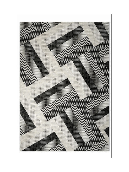 Tzikas Carpets Maestro Σετ Μοντέρνα Χαλιά Κρεβατοκάμαρας Μαύρο/Κρεμ 147-0-355-32006-960 3τμχ
