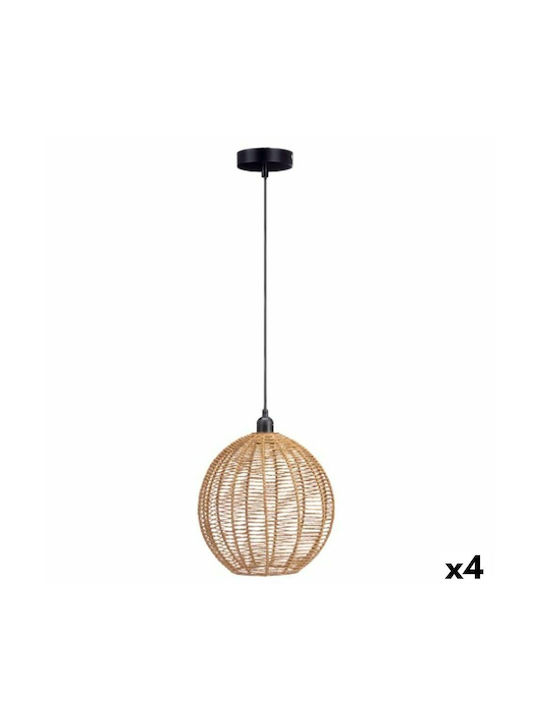 Gift Decor Pendant Chandelier with Rope for 28 Bulbs E27 Brown