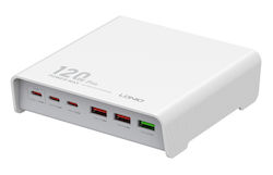 Ldnio Βάση Φόρτισης με 3 Θύρες USB-A και 3 Θύρες USB-C 120W Power Delivery σε Λευκό χρώμα (Q605)