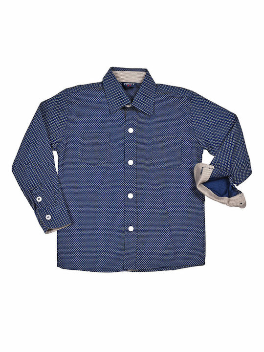 Funky Kids Shirt Navy Blue