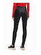 Dama Talie înaltă Tesatura Pantaloni Push-up Black