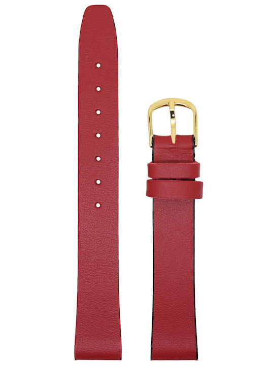 Tzevelion Leather Strap Burgundy 14mm
