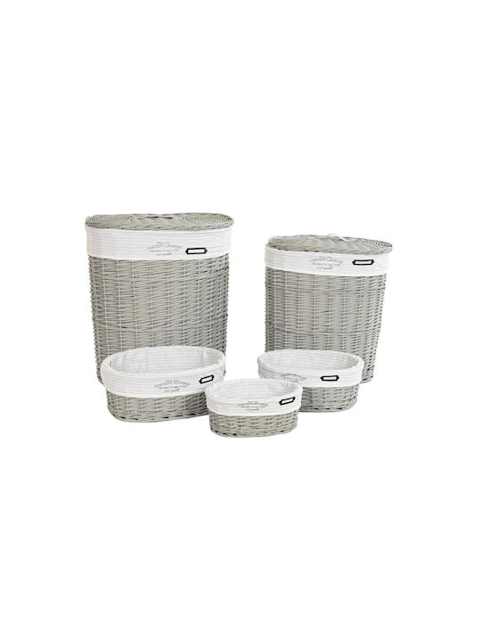 Dekodonia Laundry Basket Set 51x37x56cm Gray