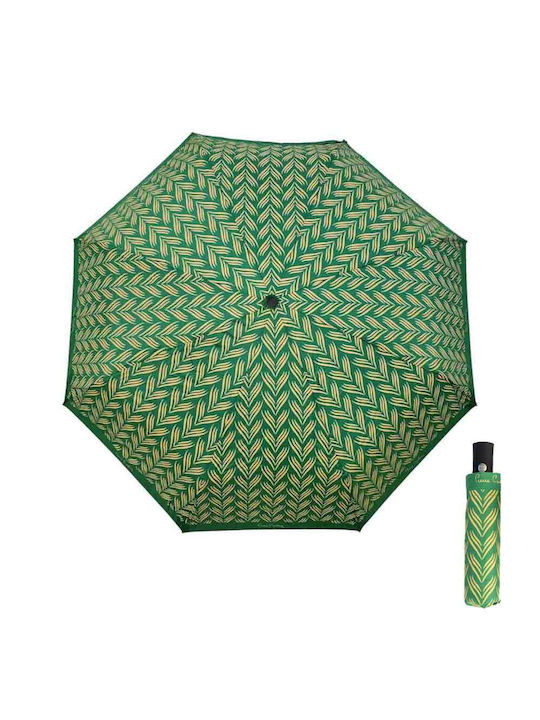 Pierre Cardin Αυτόματη Ομπρέλα Βροχής Σπαστή Πράσινη
