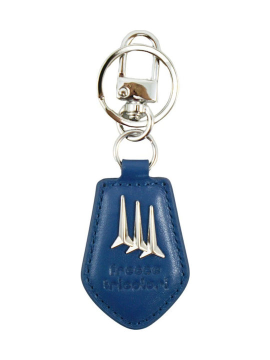 Aeronautica Militare Keychain Leather Blue