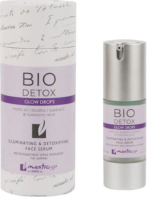 Mastic Spa Biodetox Glow Drops Serum Gesicht mit Kollagen für Glanz & Aufhellung 30ml