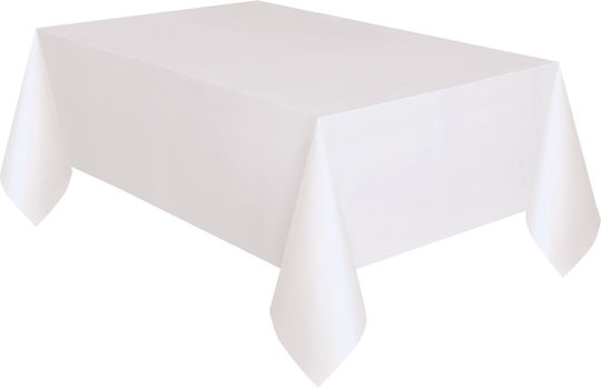 Unique Party-Tischdecke Kunststoff 137x137cm Weiß U5095