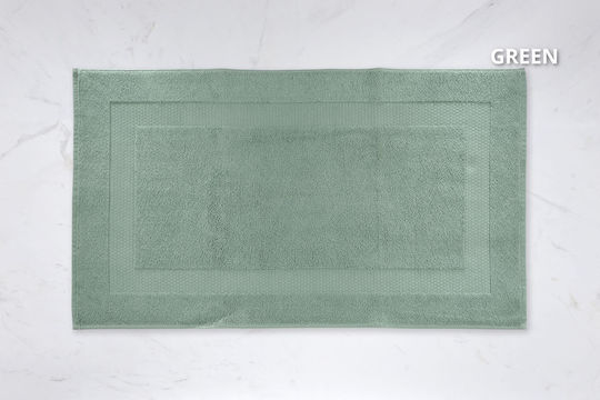 Down Town Home Πατάκι Μπάνιου Βαμβακερό Hem 60-0267 Green 50x90εκ.