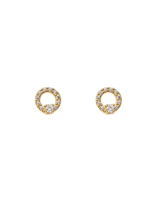 Earrings made of Gold 14K with Stones