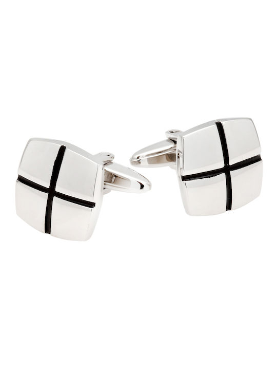 Tribute Cufflinks of Steel Silver