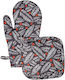 Kentia Snow 235 Set 2 Items Mănușă de bucătărie Tesatura Multicolor 2buc