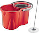 Planet Planet Mop Eimer Kunststoff mit Auswringer 19lt Roter