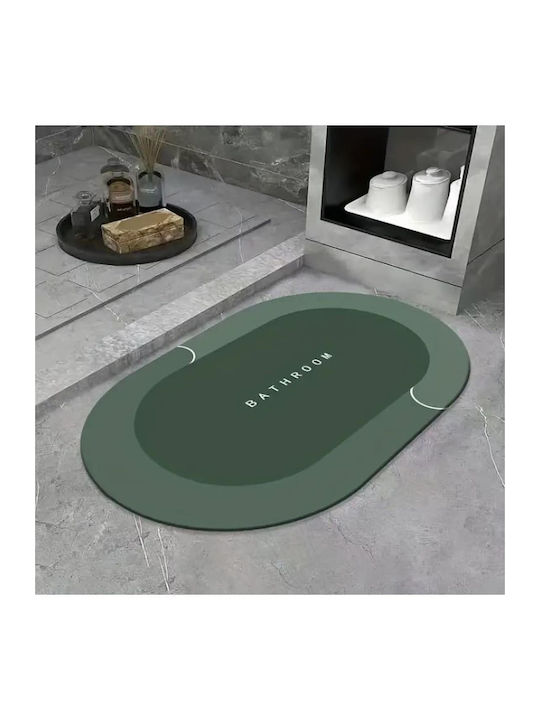 Dream House Bath Mat Oval 100-7897-3 Green 40x60cm