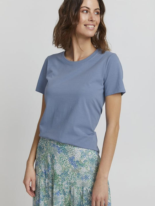 Fransa Femeie Tricou Light blue.